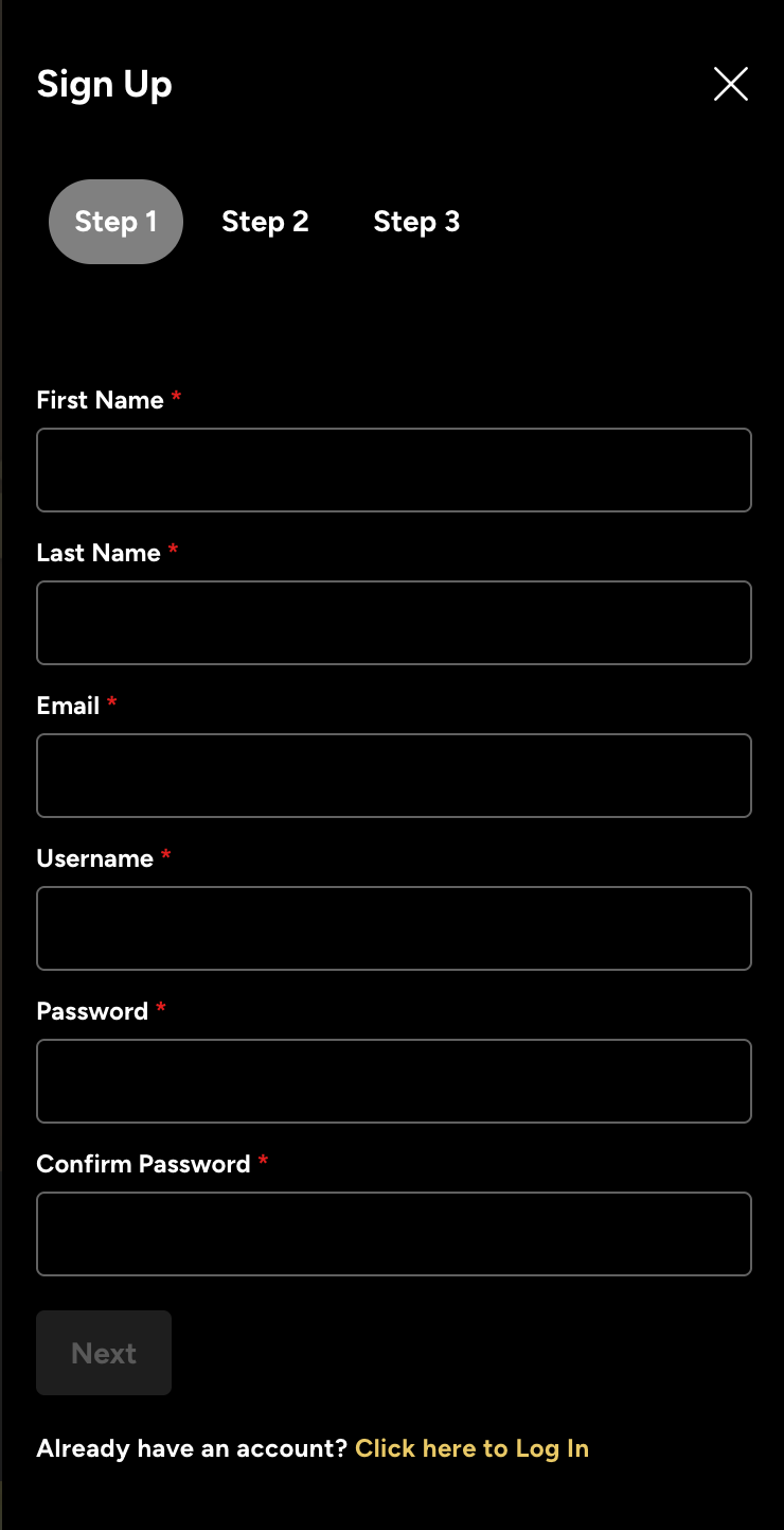 Schermata di accesso Midas
